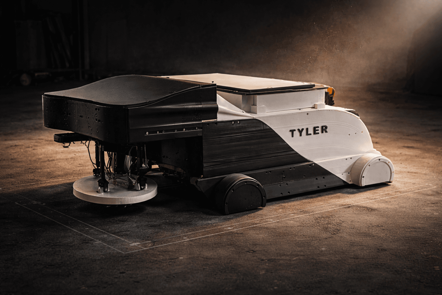 Tyler robot installing tiles live