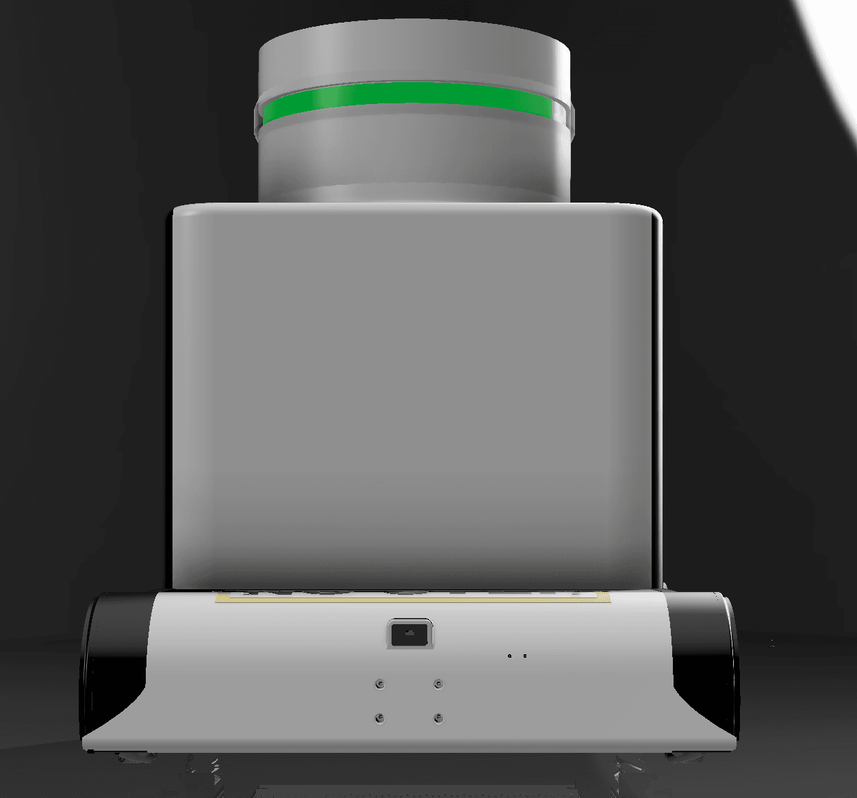 Morty autonomous mortar application robot front view - precision thinset spreading
