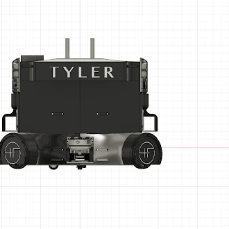 Tyler — autonomous tile-setting robot, dark front view