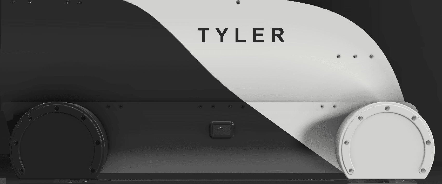 Tyler autonomous tiling robot side profile - compact design for commercial floors